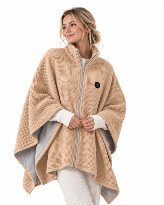 Beige shawl on a model